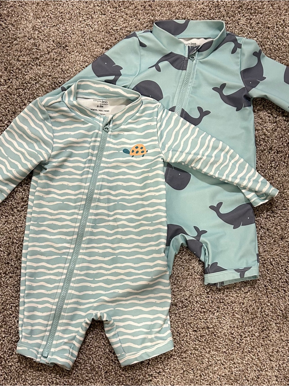 NWOT- Baby set of two Rasguards with SPF50
